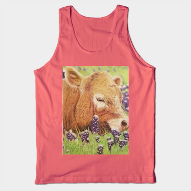 Cow Tank Top by teenamarie23art